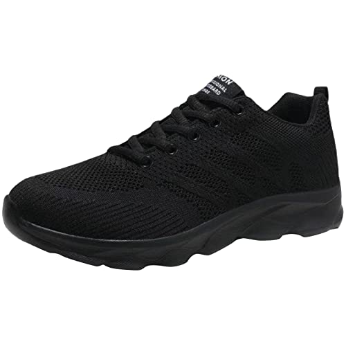 YUE Damen Turnschuhe Sneaker Schuhe Leichtgewichts rutschfest Tennis Schuhe Leicht Sportlich Fußballschuhe Joggingschuhe Unisex Barfussschuhe Sommerschuhe Unisex (Black, 38) von YUE