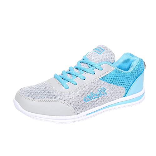 YUE Damen Turnschuhe Sneaker Schuhe Leichtgewichts rutschfest Tennis Schuhe Weich Outdoor Turnschuhe rutschfest Slipper Damenschuhe Schnürhalbschuhe (Sky Blue, 41) von YUE