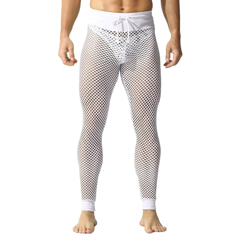 YUFEIDA Herren Lange Unterhosen Fischnetz Mesh atmungsaktiv Hose Taille verstellbar Strumpfhose Leggings Sportleggings für Herren YUFEIDA Herren Lange Unterhosen Fischnetz Mesh atmungsaktiv Hose Taille verstellbar Strumpfhose Leggings Sportleggings für Herren von YUFEIDA