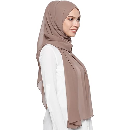 Hijab Muslimisches Kopftuch Damen, Leichtes Chiffon Hijab Weiches Moderne Islamische Für Frauen Islamischer Schal Seidenweiche Kopftuch Damen Sommer Damen Tuch Schal Für Jede Saison KopftüChern von YUFFQOPC