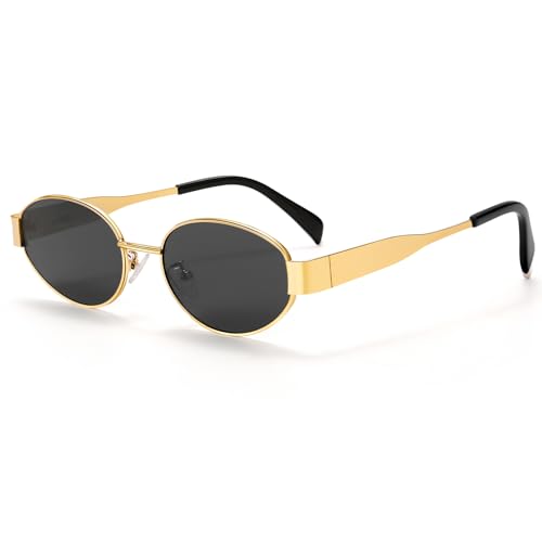 Sonnenbrille Damen Sonnenbrille Oval Sonnenbrillen Damen Retro Sonnenbrille Damen Vintage Sonnenbrille Damen Retro Sonnenbrille Vintage Sonnenbrillen Damen Sunglasses Woman,Grau Sunglasses Woman von YUGDRUZY