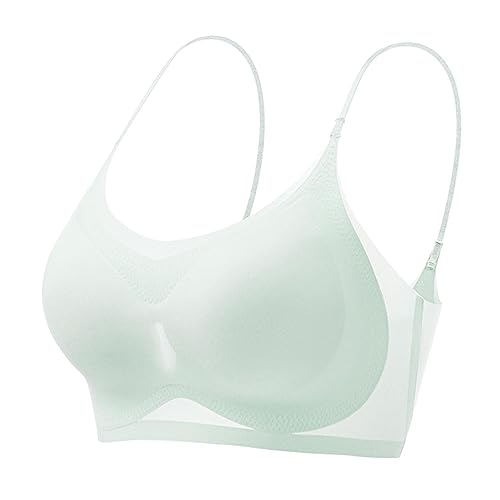 YUGHGH Damen-BH mit vorderer seitlicher Schnalle, Spitzenkante, ohne Stahlring, Bewegung, Nahtloser Raffung, Anpassung, Bralette Weich Dessous Atmungsaktiv Komfort von YUGHGH