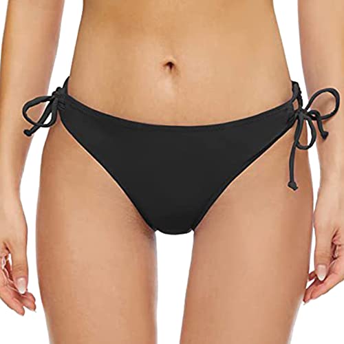 YUGHGH Damen Bikini Hose String Bikinis Niedrige Waist Sexy Bikinihose Tanga Brazilian Bikini Bottom Bademode Swimsuits Sexy Tie up Bikini Slip Unterteil Hotpants Bikinislip für Frauen von YUGHGH