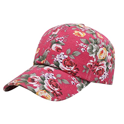 YUGHGH Pfingstrosenfarbene Baseballkappe, lässiger Trend, Entenkappe, Outdoor-Sonnenhut Baseball Cap von YUGHGH