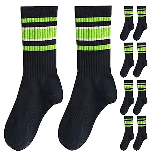 YUGHGH Premium Retro Sport und Freizeit Socken für Damen & Herren,5 Paar Tennissocken mit weicher Frottee Sohle, zertifizierte Baumwolle von YUGHGH