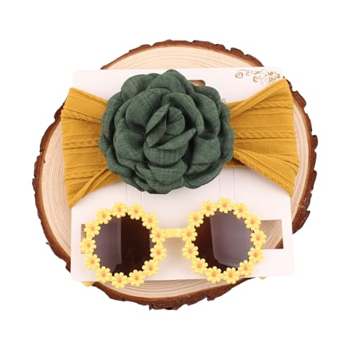 YUGSHNKFC Kleinkind Modische Sonnenbrille Und Stirnband Set Weicher Nylonblume Charme Kopfbedeckung Mit Passenden Brillen Requisiten 2pcs YUGSHNKFC Kleinkind Modische Sonnenbrille Und Stirnband Set Weicher Nylonblume Charme Kopfbedeckung Mit Passenden Brillen Requisiten 2pcs von YUGSHNKFC