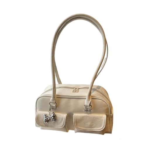 YUGSHNKFC Modische Leder-Umhängetasche für Damen, lässige Handtasche, Tragegriff oben, für Shopping, Verabredungen und Freizeit, Reisen, Damentasche, weiß, One Size YUGSHNKFC Modische Leder-Umhängetasche für Damen, lässige Handtasche, Tragegriff oben, für Shopping, Verabredungen und Freizeit, Reisen, Damentasche, weiß, One Size von YUGSHNKFC