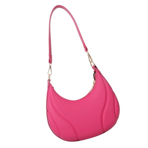 YUGSHNKFC Stilvolle Unterarmtasche aus weichem Leder, lässige Handtasche mit Tragegriff oben für Pendler, Einkaufen und gesellschaftliche Zusammenkünfte, hot pink YUGSHNKFC Stilvolle Unterarmtasche aus weichem Leder, lässige Handtasche mit Tragegriff oben für Pendler, Einkaufen und gesellschaftliche Zusammenkünfte, hot pink von YUGSHNKFC