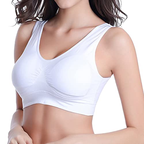 Damen Sport BH Bralette Keine Ränder Bustier mit Gepolstert Wmbra Trainings BH Starker Halt Unsichtbarer Dessous Rückenfrei Haltungskorrektur Unterwäsche Verstellbare Träger Sexy Sportbekleidung von YULONGESS