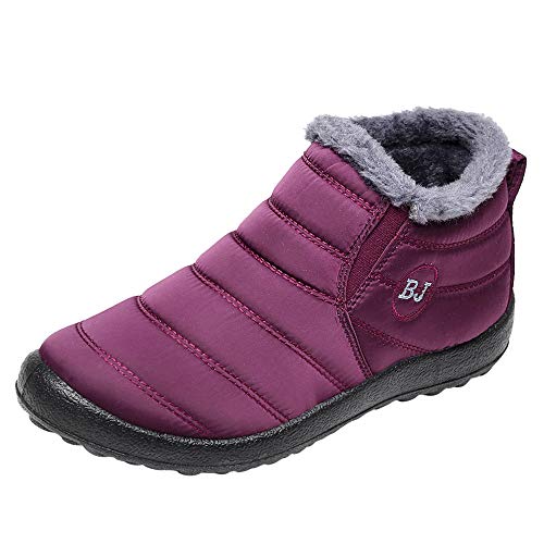 YULONGESS Winterstiefel Damen, Winter Kurzschaft Stiefel Warme Gefütterte Winterschuhe Rutschfest Damenstiefel Wasserdicht Wanderschuhe Leicht Boots Schuhe Schneestiefel Winterstiefel Stiefeletten von YULONGESS