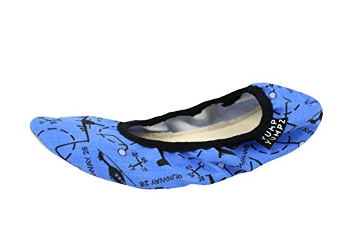 YUMP YUMPZ Tollkühner Pilot blau - Gymnastikschuhe aus Baumwolle - in Gr.33 von YUMP YUMPZ