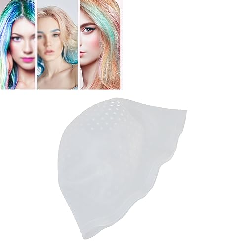 Silikon Strähnenhaube,Highlight Haar Kappe Strähnchenhaube, Strähnchenhaube mit Nadel,für Frauen und Mädchen blast,für Zuhause, Friseursalon,transparenter,für Professionelle von YUYTE