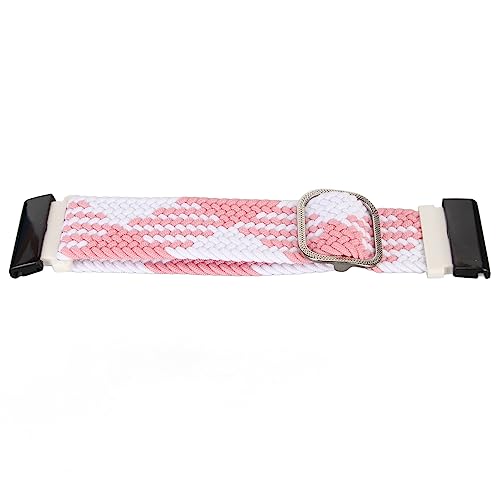 YUYTE Elastisches Uhrenarmband, Perfekt Zum Schwimmen, Verstellbares Uhrenarmband aus Nylonmaterial mit 26 Mm Schnalle für Vertix 2 (Rosa Weiß) von YUYTE