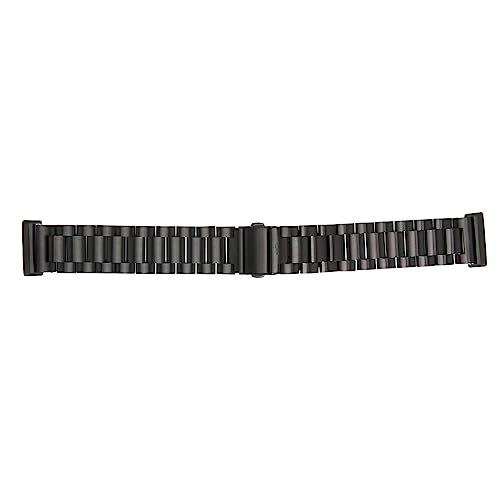 YUYTE Premium-Edelstahl-Uhrenarmband mit Exquisiter Textur, Verstellbares Ersatz-Uhrenarmband mit 2 Druckknöpfen von YUYTE