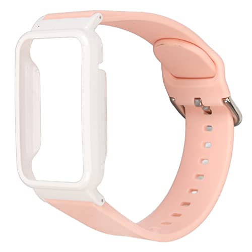 YUYTE Silikon-Uhrenarmband, Silikon-Smartwatch-Armband, Passend für 7 Pro, für Fitnessstudio, Fitness, Laufen, Büroarbeit (Rosa + weiße Schale) von YUYTE