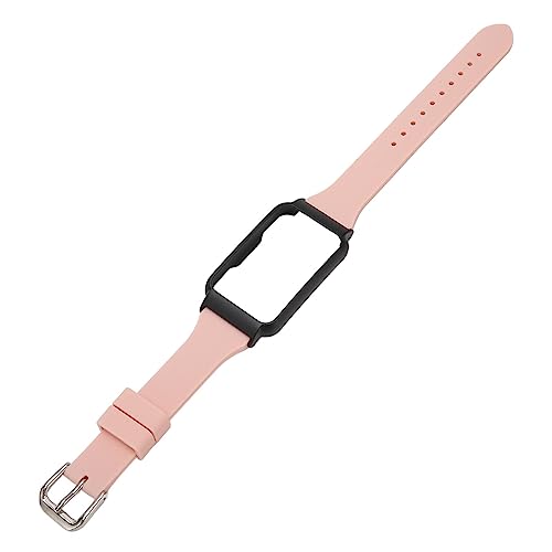 YUYTE Uhrenarmband mit Hülle, Kostenloses Silikon-Uhrenarmband, Ersatz-Silikon-Armbänder, Uhrenzubehör für Oppo Free (Rosa) von YUYTE