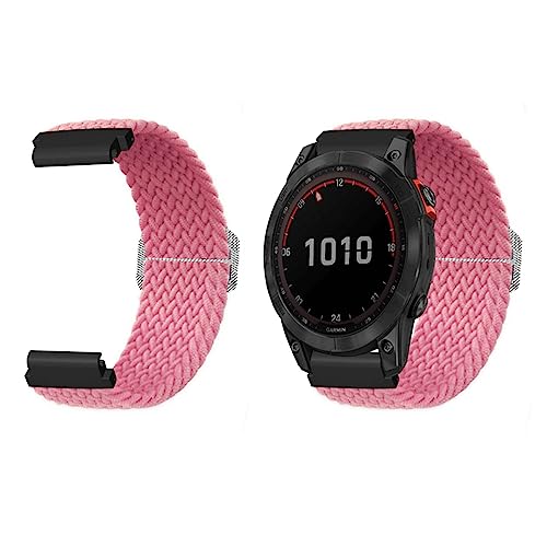 YUYTE Verstellbares Nylonarmband, für die Uhr Fenix ​​​​7S, 6S, 5S. Schweißabsorption und Schnelles Trocknen. Perfekt für den Sport, mit Schnalle. Ideal Zum Schwimmen und Sport (Rosa) von YUYTE