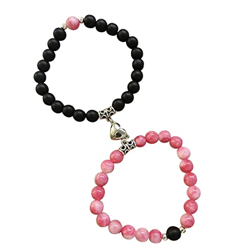 Armband Schmuck Geschenke für Frauen Mädchen Art- Weiseminimalistischer Art-einfacher weiblicher Art-einfacher weiblicher Persönlichkeits-Schmetterlings-eingelegter Fitness Armband (Pink-1, One Size) von YWJewly