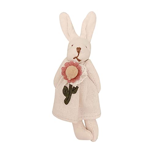 Brosche Damen Sen Animal Rabbit Cloth Doll Brosche Vielseitige niedliche Brosche Mädchen Zubehör Cartoon Pin Japanese Sweet Heilsteine Schmuck (Beige, One Size) von YWJewly