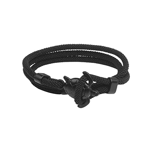 Mittelalter Armband Mode Armband Schildkröte Nautisches Armband Herren Damen Charm Seeseil Kette Regenschirm Seil Armband Herrentasche Metallhaken Lederband Für Schmuckherstellung (A, One Size) von YWJewly