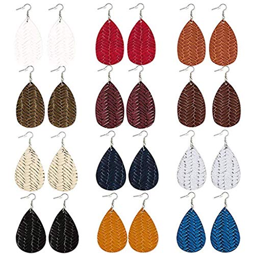 Ohrstecker Perlmutt 12 Rattan baumeln Deuterohrringe aus Blumenblättern imitierte Ohrringe paar Ohrringe Long Tep Ohrringe Mit Schwarzen Diamanten Für Männer (Multicolor, One Size) von YWJewly