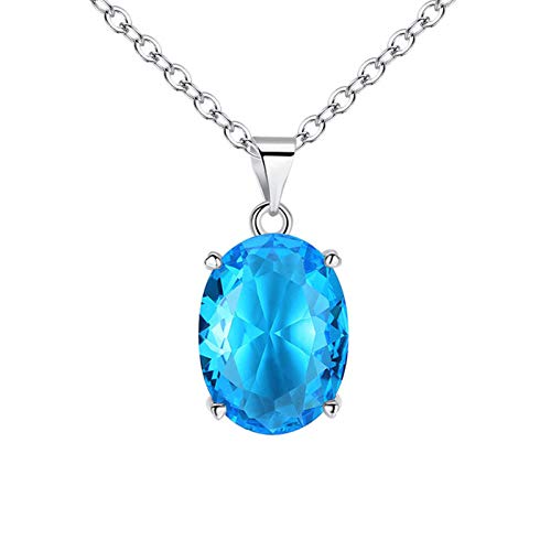 YWJewly Familienkette Sky Lady Okzidente Anhänger Mode Blue Jewelery Halskette Feinste Halsketten Ritzel Halskette Stabil (1-blue, One Size) von YWJewly