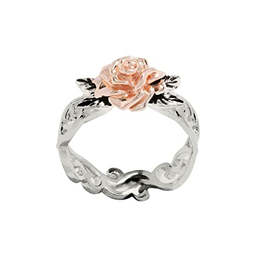 YWJewly Jubiläumsringe Diamant natürliche Rose Ringe Der Ringe Kartenspiel Grundspiel (as show, 7) von YWJewly