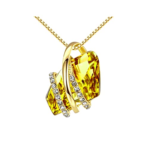 YWJewly Kette Zur Konfirmation MäDchen Tag Frauen Zirkonia Halsketten Valentinstag Party Retro-Accessoires Halsketten & Anhänger Halskette Glitzerkugel (Yellow, One Size) von YWJewly