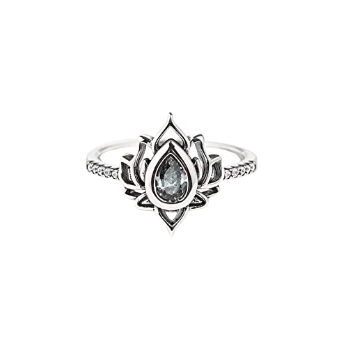 YWJewly Kreativer einfacher Ring in gemischten Farben Luxus Zirkon Persönlichkeit Ring Zirkon Low Trendy Ring Retro Ring Ring Mode Ringe Arm Ringe Schwimmen (SilverB, One Size) von YWJewly