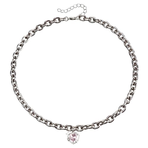 YWJewly Mehrschichtige Halsketten für Frauen Pfirsich-Galaxie-Liebes-Halskette für Frauen, leichte Luxus-Schlüsselbeinkette Halskette Löwe Sternzeichen (2-Dark Gray, One Size) von YWJewly