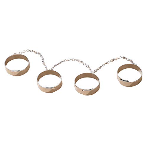 YWJewly Ringe für Frauen MäDchen Für Bundy Men Punk-Kette übertriebene Combo-Ring Frauen Ringe Über Mehrere Finger (AS show-1, One Size) von YWJewly