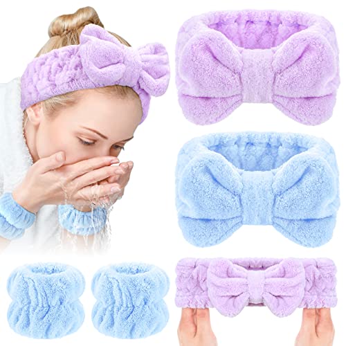 Mikrofaser-Stirnband, Spa-Armbänder, Handgelenkbänder zum Waschen von Gesichtsmanschetten, Handtuch, Haarband, Gesichtswäsche, Manschetten für Damen, Make-up, Grau, 4 Stück Mikrofaser-Stirnband, Spa-Armbänder, Handgelenkbänder zum Waschen von Gesichtsmanschetten, Handtuch, Haarband, Gesichtswäsche, Manschetten für Damen, Make-up, Grau, 4 Stück von YXBZKGDCNG