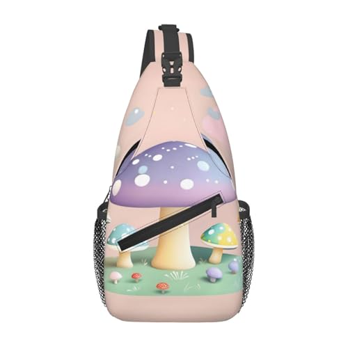 YYHWHJDE Cross-Brusttasche diagonal – hochwertige, langlebige und geräumige Umhängetasche für Damen und Herren, Cartoon-Pilzbild, Schwarz, Einheitsgröße, Schwarz , Einheitsgröße YYHWHJDE Cross-Brusttasche diagonal – hochwertige, langlebige und geräumige Umhängetasche für Damen und Herren, Cartoon-Pilzbild, Schwarz, Einheitsgröße, Schwarz , Einheitsgröße von YYHWHJDE