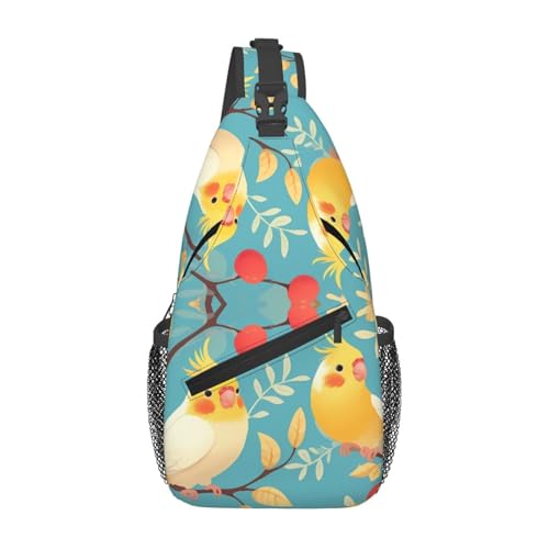 YYHWHJDE Cross-Brusttasche diagonal – hochwertige, langlebige und geräumige Umhängetasche für Damen und Herren, niedliches Nymphensittichbild, Schwarz, Einheitsgröße, Schwarz , Einheitsgröße YYHWHJDE Cross-Brusttasche diagonal – hochwertige, langlebige und geräumige Umhängetasche für Damen und Herren, niedliches Nymphensittichbild, Schwarz, Einheitsgröße, Schwarz , Einheitsgröße von YYHWHJDE