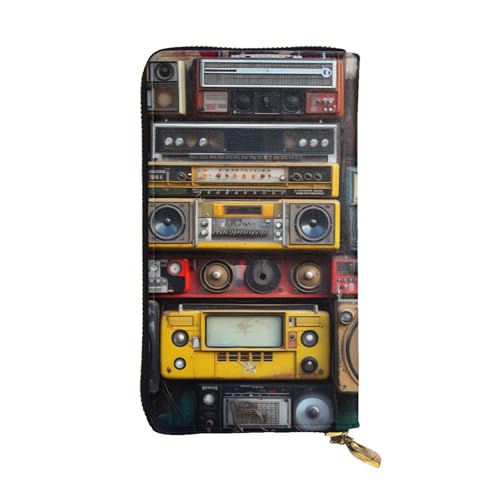 YYHWHJDE Vintage Wall of Radio Boombox Pattern Leather long clutch wallet Designed for fashion girls and women stylish and personalized 19.0 x 10.5 cm, Black, One Size, Schwarz , Einheitsgröße YYHWHJDE Vintage Wall of Radio Boombox Pattern Leather long clutch wallet Designed for fashion girls and women stylish and personalized 19.0 x 10.5 cm, Black, One Size, Schwarz , Einheitsgröße von YYHWHJDE