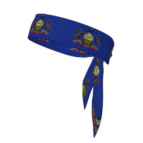 Unisex-Stirnband mit Pennsylvania-Flaggen-Druck, Sport-Stirnband, Haarband, Ninja-Stirnbänder, Schweißbänder zum Laufen Unisex-Stirnband mit Pennsylvania-Flaggen-Druck, Sport-Stirnband, Haarband, Ninja-Stirnbänder, Schweißbänder zum Laufen von YaWea