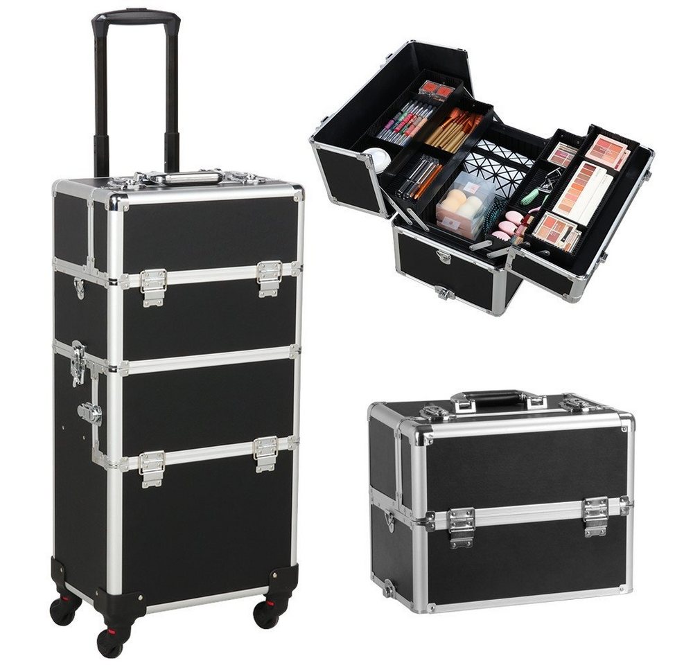 Yaheetech Kosmetikkoffer 3 in 1 Beauty Case, Friseurkoffer Alu Schminkkoffer von Yaheetech