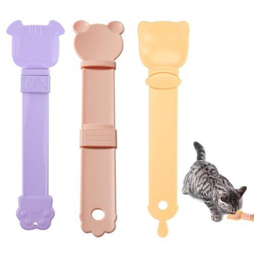 YanBous 3 Stück Katzenfutter Löffel – Quetschlöffel für Katzenleckerlis, Squeezer für Nassfutter und Snacks, Hängendes Design, Erleichtert die Fütterung von Pürees und Leckerlis YanBous 3 Stück Katzenfutter Löffel – Quetschlöffel für Katzenleckerlis, Squeezer für Nassfutter und Snacks, Hängendes Design, Erleichtert die Fütterung von Pürees und Leckerlis von YanBous