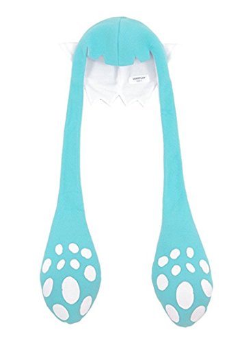 Yanli Cuttlefish Kinder Kids Erwachsene Winter Warm Weichen Plüsch Hood Ohrwärmer Schal Hut (Blau, L) von Yanli