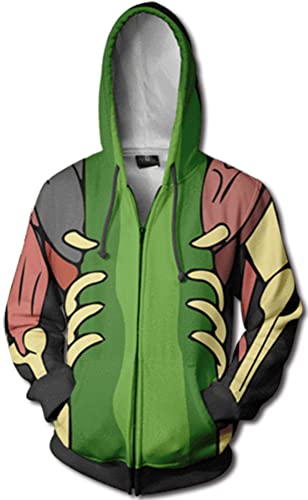 Morty Jacke Mantel Rick Sanchez Cosplay Sweatshirts Zip-Up Hoodie für Herren und Damen (M, Stil 01) von Yanny