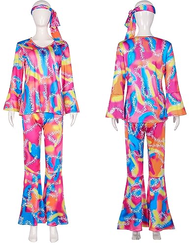 Yanny Bar-bie Ken Movie Workout Rosa Jumpsuit Damen Bar-bie Cosplay 80s Cowgirl Disco Outfit Ken Strandkleidung (Stil 5, Medium) von Yanny