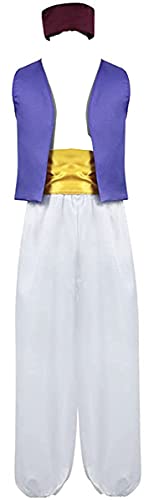 Yanny Erwachsene Arabische Prinz Prinzessin Cosplay Frauen Aladdin Jasmine Kostüm Männer Straße Ratte Outfits Märchen Halloween Anzüge (3XL, Stil 2) von Yanny