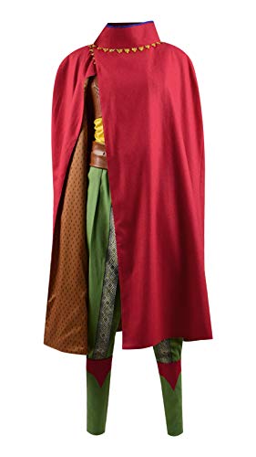 Yanny Erwachsene Raya Cosplay Kostüm Damen Drachenprinzessin Krieger Uniform Outfits Halloween Jumpsuit mit Cape Wrist Guard 3 STK (m, Grün) von Yanny