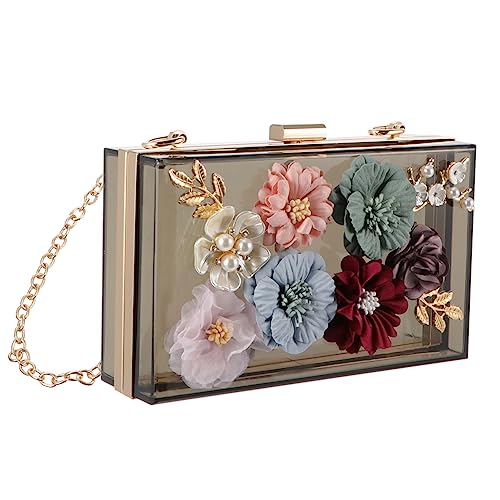 Yardenfun 1 X Handtasche Blumen Hochzeitstasche Blumen Abendtasche Blumen Clutch Tasche Hochzeits Geldbörse Hochzeitstasche Modische Clutch Geldbörse Blumen Clutch Tasche Damen von Yardenfun