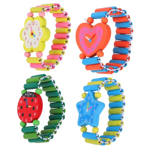 Yardenfun 4stücke Junge Mädchen Holzspielzeug Armbanduhr Mit Cartoon-Motiven Kreative Umweltfreundliche Spieluhr Für Jungen Und Mädchen Einfache Handhabung Langlebig Yardenfun 4stücke Junge Mädchen Holzspielzeug Armbanduhr Mit Cartoon-Motiven Kreative Umweltfreundliche Spieluhr Für Jungen Und Mädchen Einfache Handhabung Langlebig von Yardenfun