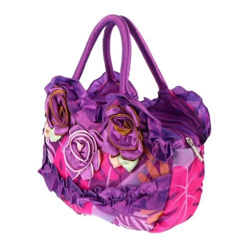 Yardenfun Damen Handtasche Muttertasche Damen Einkaufstasche Damen Einkaufstasche Blumen Handtasche Damen Freizeit Einkaufstasche Reißverschluss Handtasche Damen Geldbörsen von Yardenfun