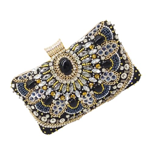 Yardenfun Perlenhandtasche Abendhandtasche Clutch Geldbörse Kettentasche Modische Clutch von Yardenfun