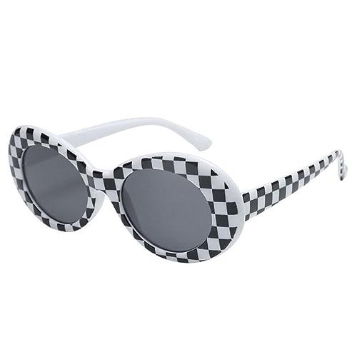 Yardwe Retro-Sonnenbrille Modische Vintage-Brille Unisex Trendige Sonnenbrille Karierte 90Er-Jahre-Sonnenbrille Vintage-Sonnenbrille Für Damen Und Herren Die Strandparty Fahren von Yardwe