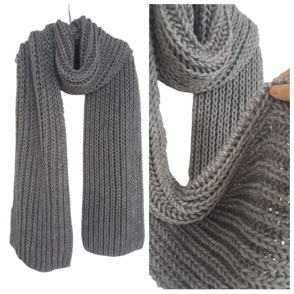 Hand Gestrickter Unisex Oversized Winterschal Für Damen Und Herren, Geschenk Sie, Ihn von YarnforknittingShop