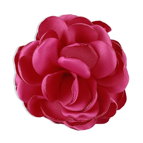 Retro zarte Rose Design Stoff Brosche Schick Blumenhaar Pin Einzigartiges anspruchs volles Accessoire für Damen von Yawdil